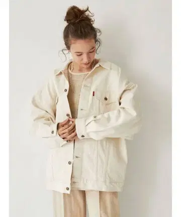 ungrid 데님 자켓 아이보리