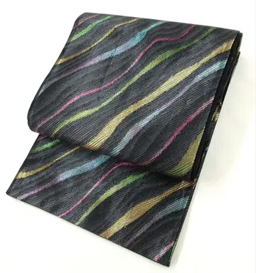 FN12055c 기모노 순수 실크 후쿠로 오비 전 통 패턴