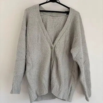 그레이 플리스풍 가디건