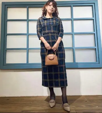 CINEMATIQ 카트린느 원피스 S 사이즈 네이비 모토 스즈키 씨