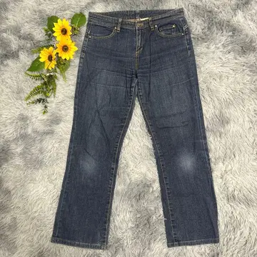 TRUSSARDI 스트레이트 데님 팬츠 여성용 블루 42 XL