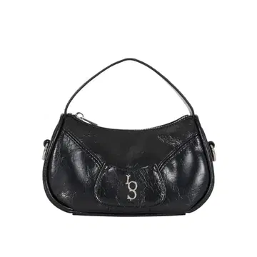 블랙 가죽 숄더백