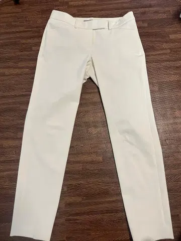 띠어리 럭스 스트레이트 팬츠 스트레치 팬츠 두꺼운 원단 육후 화이트 38