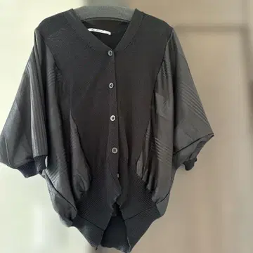 아비도쿄 abitokyo [ 신 가디건 ] 소매 튤 도킹 가디건