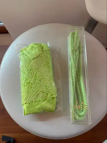 오비 장식 천 허리띠 2세트 새상품 옐로우 그린