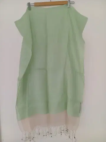 아나벨 리 ANKABEL LEE 5 연한 녹색 쉬폰 스톨 비즈 포함