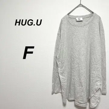 하그유 긴팔 티셔츠 F 면 혼방 빅 루즈 캐주얼 심플 가을/겨울