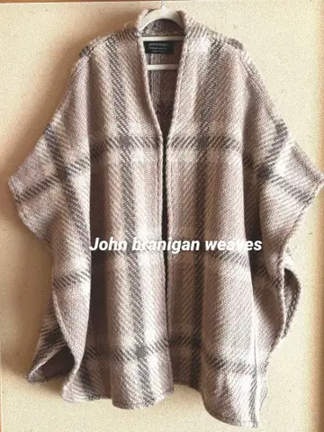 john branigan weavers 체크 무늬 판초