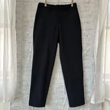 무인양품 남성용 슬랙스 블랙 신축성 있는 소재 허리밴딩 새상품급