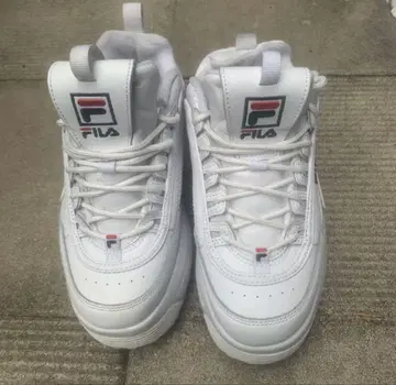 휠라 디스럽터 2 웨지 스니커즈 US 6 23cm 통굽 롱 레그 효과