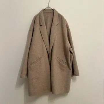 아메리칸 홀릭 베이지 롱 코트 프리 사이즈