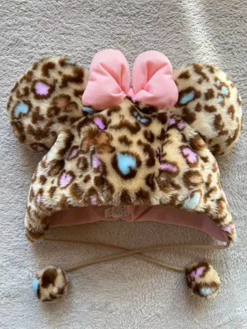 디즈니 레오파드 무늬 팬캡 컬러풀 미니짱 [ 단종품 ]