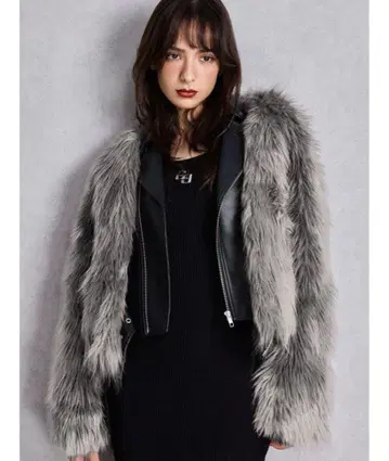 GYDA 레이어드 에코 퍼 라이더 자켓