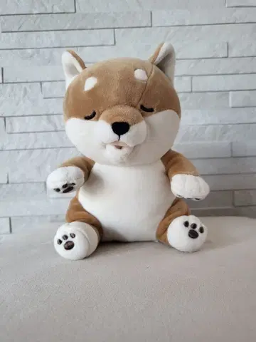 손가락 빨기 대책 앙앙 깨무는 시바견 봉제 인형