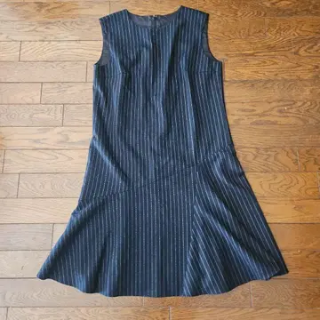 아나이 스트라이프 슬리브리스 원피스