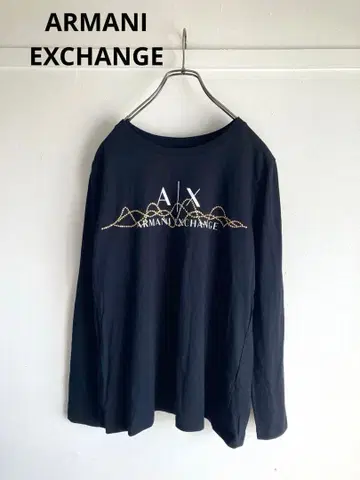 ARMANI EXCHANGE 브랜드 로고 롱 슬리브 T셔츠