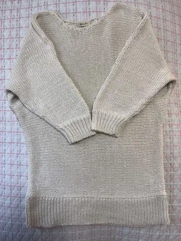 BALLSEY 베이지 니트 오부소매