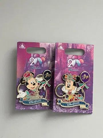 홍콩 디즈니 20주년 미키 미니 배지 세트