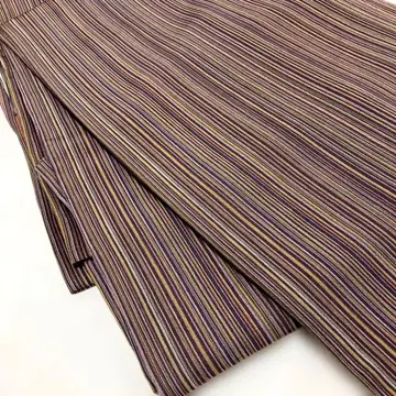 순수 실크 보라색 줄무늬 코몬 톨 사이즈