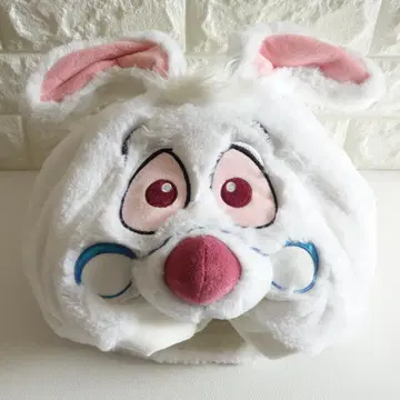 컨디션 최상 디즈니 리조트 원더랜드 앨리스 화이트 토끼 팬캡