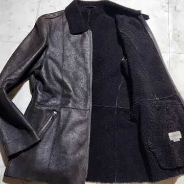 컨디션 최상 L 상당 엠포리오 아르마니 라이더 자켓 무스탕 양가죽