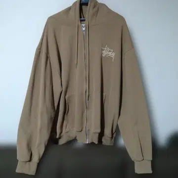 브라운 풀 집업 후드티