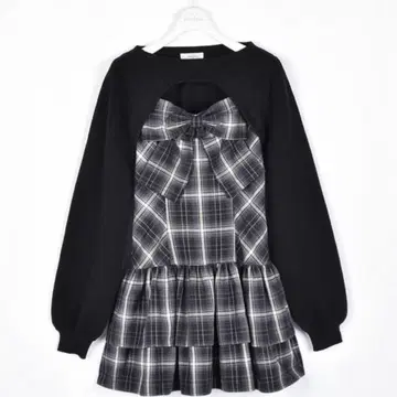 evelyn 리본 볼레로 원피스 블랙 완판템