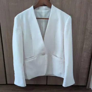 새상품급 화이트 노카라 자켓 11호