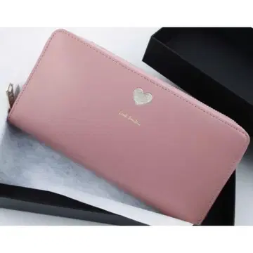 수량 한정 새상품 박스 포함 폴스미스 인기 라운드 지퍼 장지갑 핑크