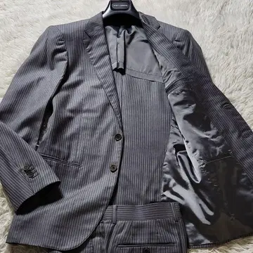 컨디션 최상 L 상당 브리라펠 일구스토 수트 셋업 실크 광택감