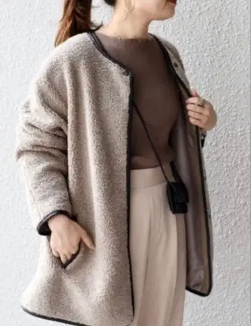 정가 2만 쉽스 보아 코트 베이지 그레이지 계열