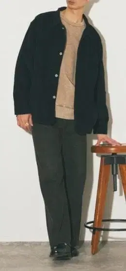 새상품급 JOURNAL STANDARD 블랙 코듀로이 커버올 M 사이즈