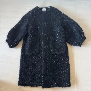 IENA 블랙 롱 코트