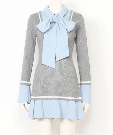 LIP SERVICE 셔츠 도킹 플리츠 원피스