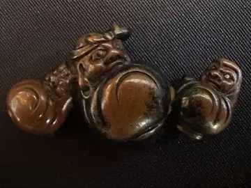 앤티크 오비 고정 띠 금공 3연 달마 / 일본 의류 / 달마