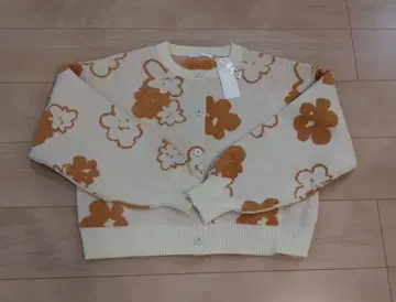 로리즈팜 플라워 자카드 가디건