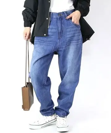 미사용 and it(LARU) 깊은 밑위 사루엘 데님