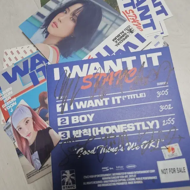 스테이씨 STAYC I WANT IT 싸인 앨범 비매 포카