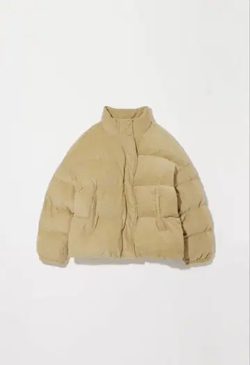 Eaphi corduroy puffy jacket beige short