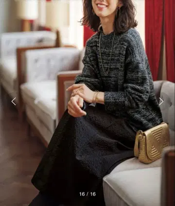 니트 스웨터 맥시 스커트 2세트