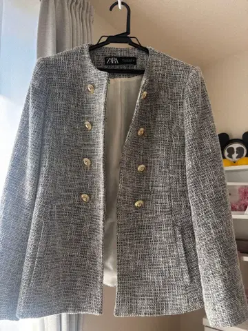 ZARA 노카라 자켓 M 그레이 계열