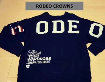 RODEO CROWNS 남성용 빅 로고 트레이닝복 L 사이즈 네이비