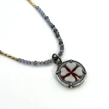 agete 노제스 실버 스톤 펜던트 스톤 체인 목걸이