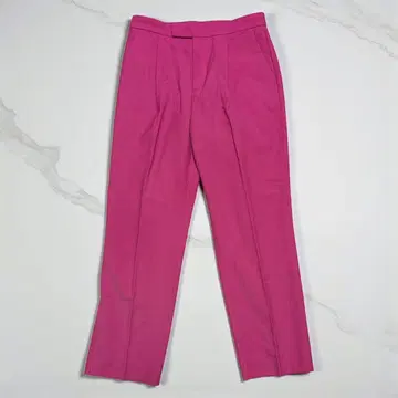 Spick and Span 선명한 핑크 센터 프레스 팬츠 40 사이즈
