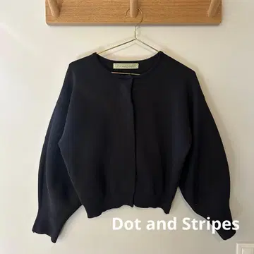 Dot and Stripes 블랙 가디건 긴팔