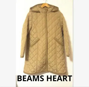 BEAMS HEART 퀼팅 후드 자켓