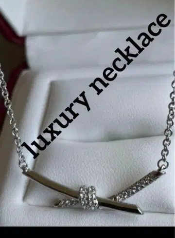 실버 925 리본형 목걸이