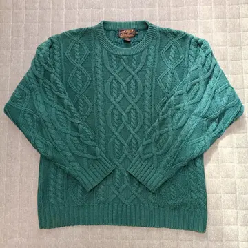 Eddie Bauer 케이블 니트 스웨터 L 그린