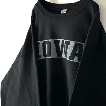 길단 IOWA 아이오와 맨투맨 트레이닝복 L 블랙 블랙 구제 의류