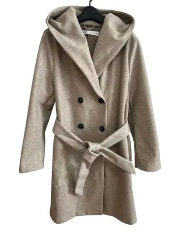 ZARA 후드 부착 코트 L 사이즈 여성용